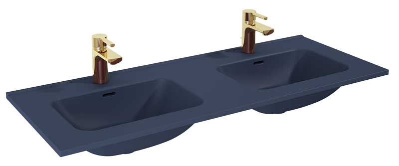 Elita Umywalka Dwukomorowa Skappa CERAM FOREST GREEN MATT 120 cm (146073)