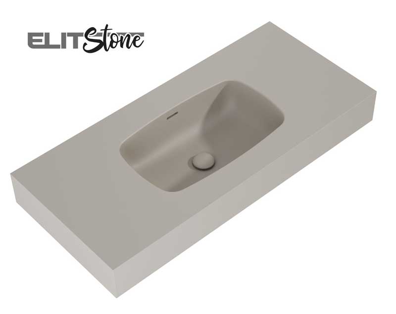 Elita Dimple Umywalka Marmur Ścienna 100 cm MARMUR FOREST GREEN MATT (168864)