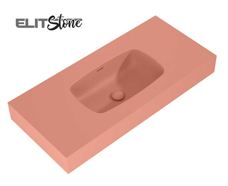 Elita Dimple Umywalka Marmur Ścienna 100 cm MARMUR FOREST GREEN MATT (168864)