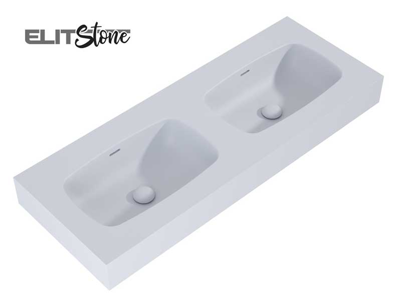 Elita Dimple Umywalka Marmur Ścienna Duo 120 cm MARMUR FOREST GREEN MATT (168889)