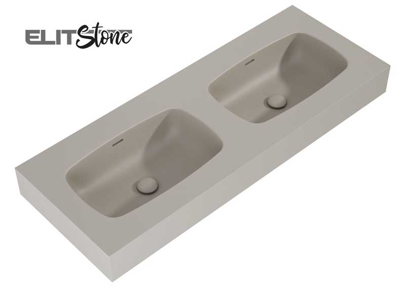 Elita Dimple Umywalka Marmur Ścienna Duo 120 cm MARMUR FOREST GREEN MATT (168889)