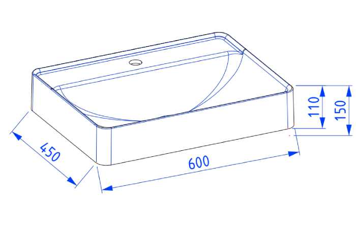 Umywalka meblowa kwarcowa 60 cm