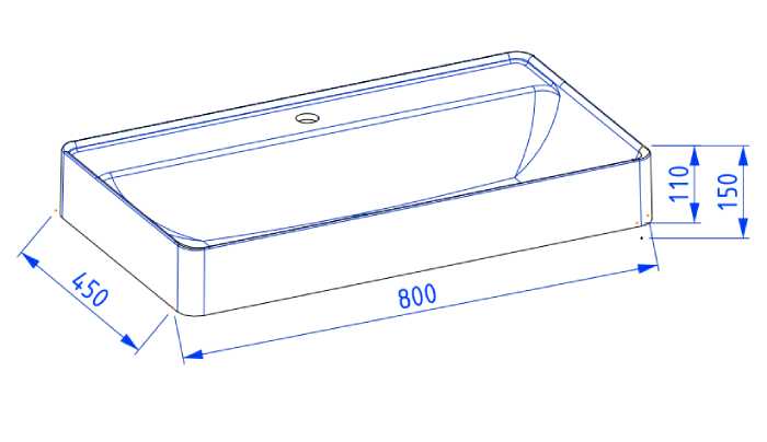 Umywalka meblowa kwarcowa 80 cm