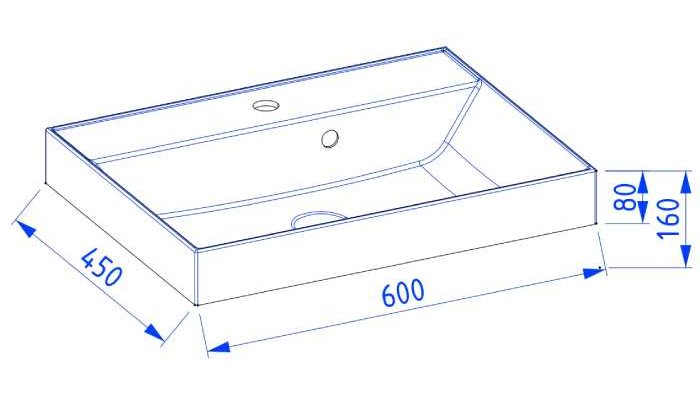 Umywalka meblowa z marmuru syntetycznego
