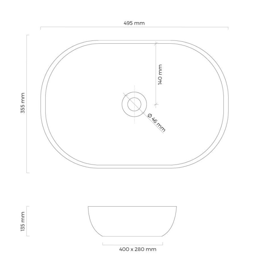 umywalka oltens rysunek
