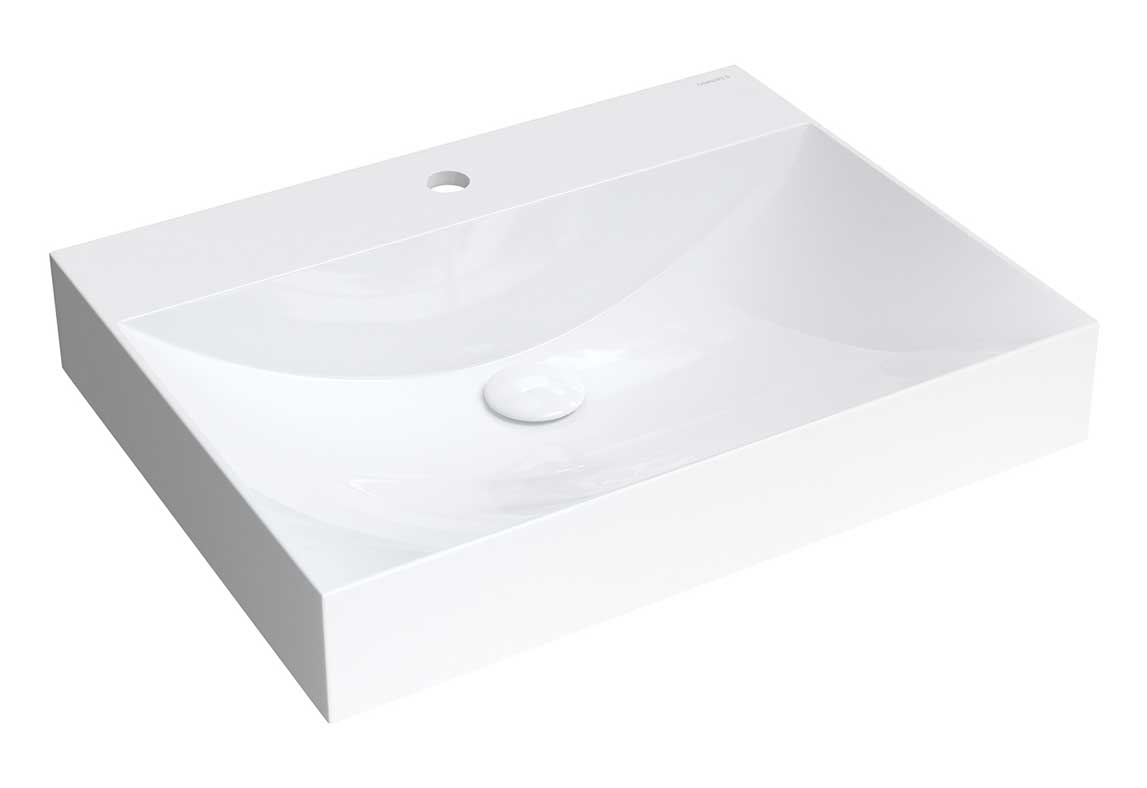 Omnires Parma Umywalka nablatowa 50 x 35 cm biały połysk (PARMAUNBP)