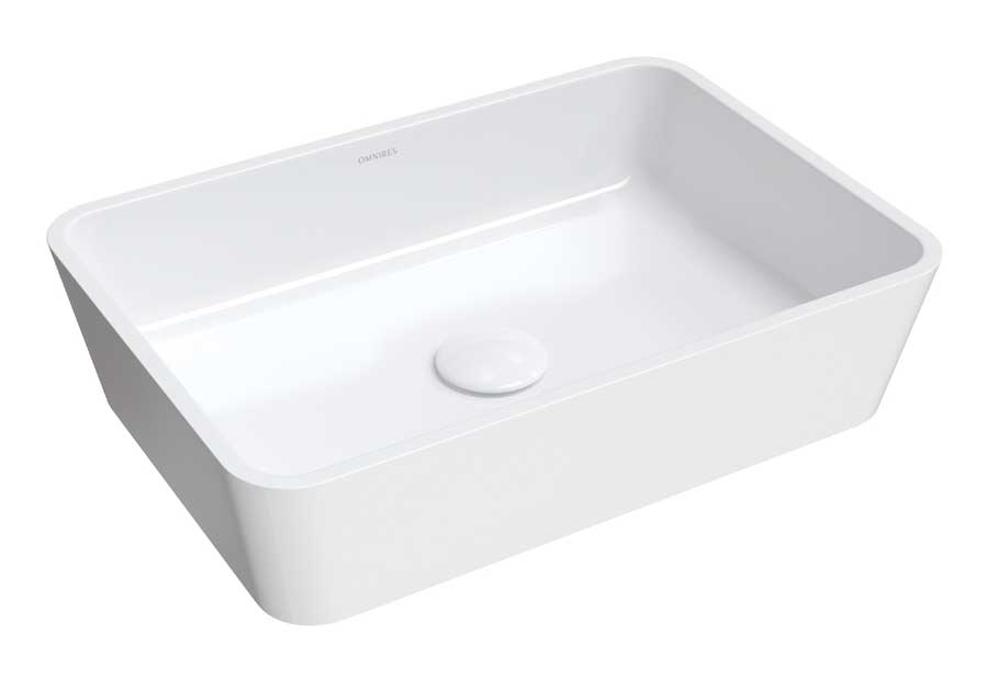 Omnires Parma Umywalka nablatowa 50 x 35 cm biały połysk (PARMAUNBP)