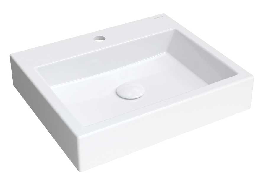 Omnires Parma Umywalka nablatowa 50 x 35 cm biały połysk (PARMAUNBP)
