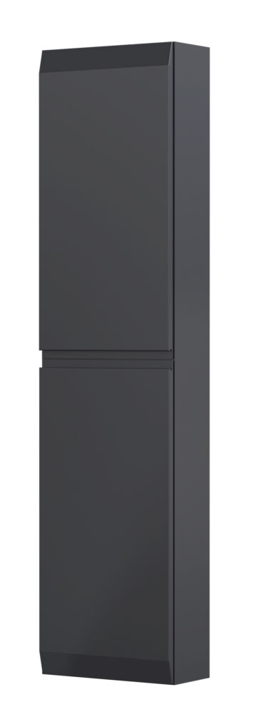 Oristo Brylant Czarny Mat Szafka Wysoka Boczna 40 cm Lewa (OR36-SB2D-40-8-V3-L)