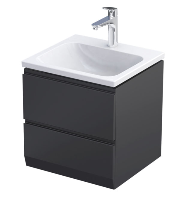 Oristo Brylant Czarny Mat Szafka Podumywalkowa 50 cm (OR36-SD2S-50-8-V3)