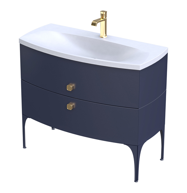 Oristo Louis Granatowy Mat Szafka Pod Umywalkę 102 cm (OR50-SD2S-102-14)
