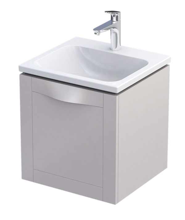 Oristo Skagen Piaskowy Mat Szafka z Umywalką Cera 50 cm (OR49-SD1S-50-2+UME-CE-50-91)