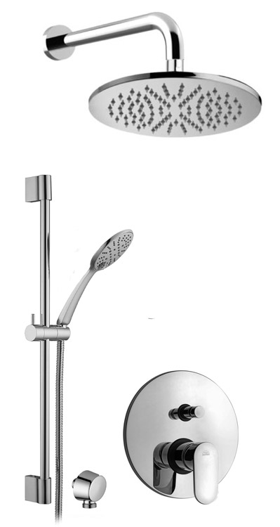 Paffoni Candy Zestaw natryskowy podtynkowy L-300mm fi-22,5cm chrom (CA015ZN3A)
