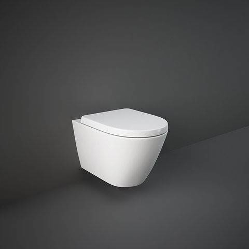 Rak Ceramics Resort Zestaw Miska WC Podwieszana 52 cm Rimless + Deska WC Biały Połysk (RESO2SET)
