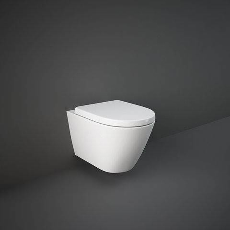 Rak Ceramics Resort Zestaw Miska WC Podwieszana 52 cm Rimless + Deska WC Biały Połysk (RESO5SET)
