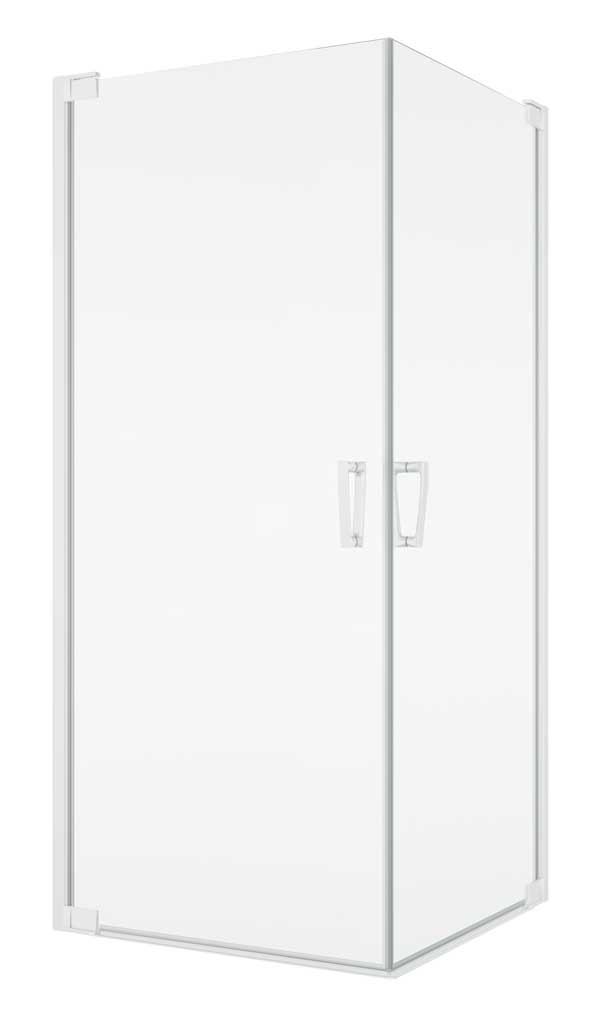 SanSwiss Cadura CA1C G+D White Kabina Prysznicowa NA WYMIAR (30-100 cm) Szkło Przezroczyste (CA1CGSM10907+CA1CDSM10907)