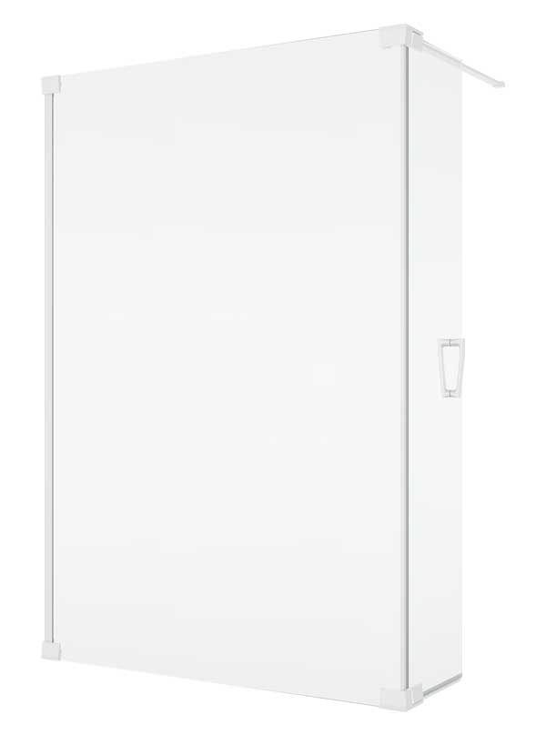 SanSwiss Cadura CADUO White Walk-In Ścianka Wolnostojąca L NA WYMIAR (100-120 cm) Szkło Czyste (CADUOGSM10907)