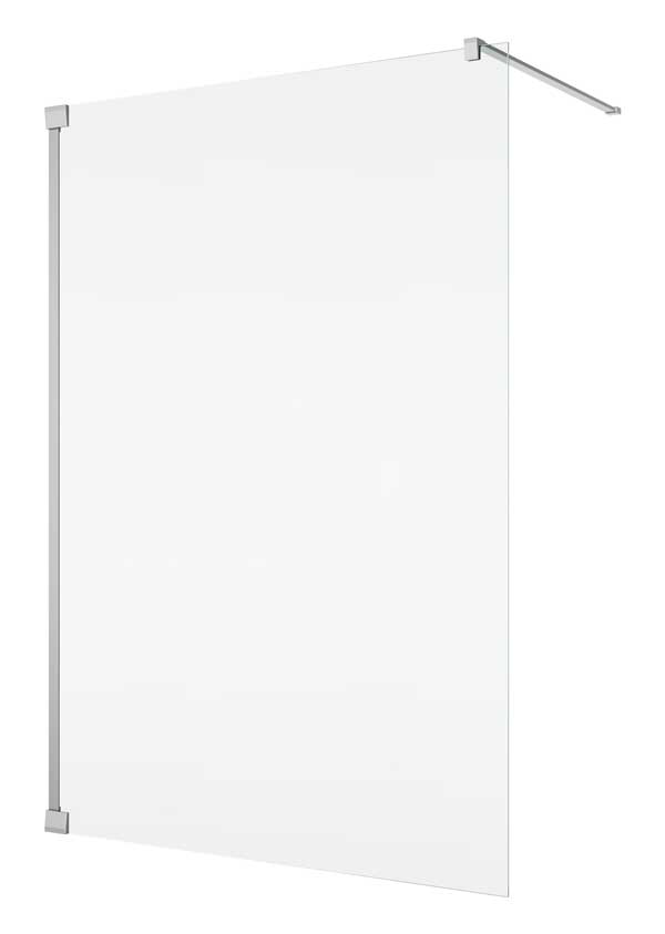 SanSwiss Cadura CAT4 Walk-In Ścianka Wolnostojąca NA WYMIAR (30-140 cm) Szkło Przezroczyste (CAT4SM15007)