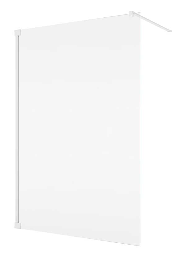 SanSwiss Cadura CAT4 White Walk-In Ścianka Wolnostojąca NA WYMIAR (30-140 cm) Szkło Przezroczyste (CAT4SM10907)