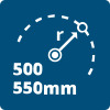 Promień 500 mm lub 550 mm