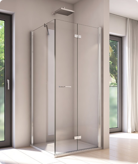SanSwiss Solino Zestaw4 SOLF1 90 x 90 cm Kabina + Brodzik + Syfon
