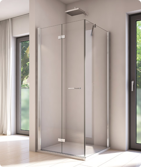 SanSwiss Solino Zestaw5 SOLF1 100 x 80 cm Kabina + Brodzik + Syfon