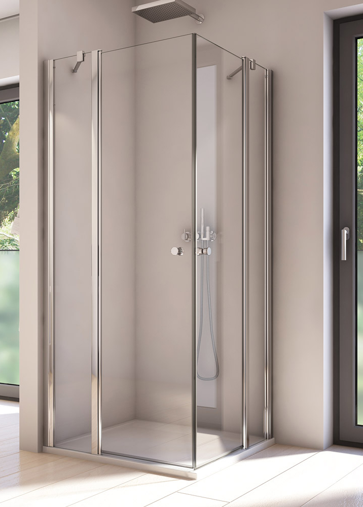 SanSwiss Solino SOL13 G+D Kabina prysznicowa 110x110x200 cm chrom, Szkło Czyste (2xSOL1311005007)