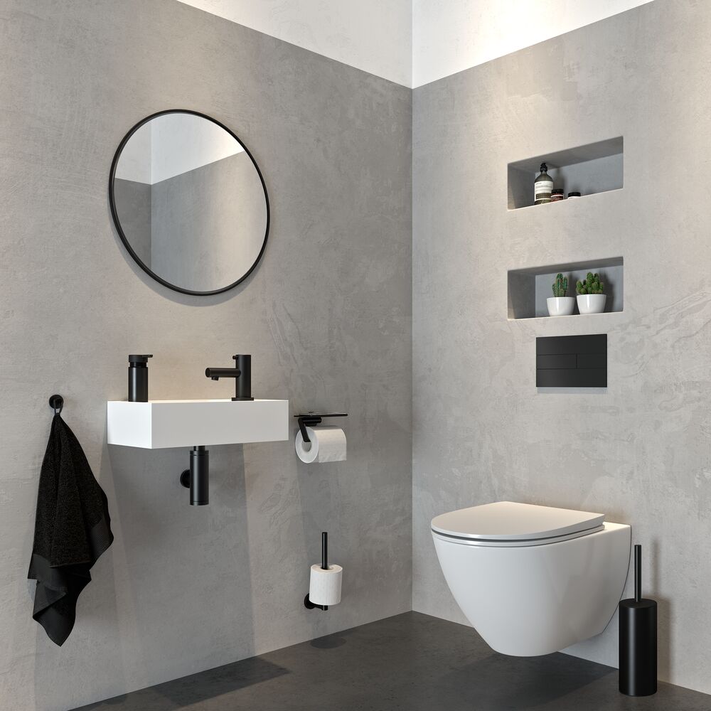 Tiger Noon Uchwyt na zapas papieru toaletowego Czarny