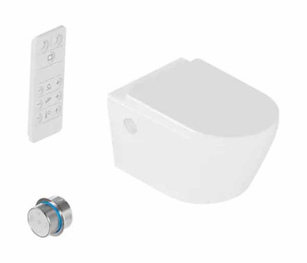 Excellent Zestaw Dakota 2.0 Toaleta myjąca  D2 + Pokrętło Kolor Chrom + Pilot Sterowania (CEEX.4024.593.D2.WH)