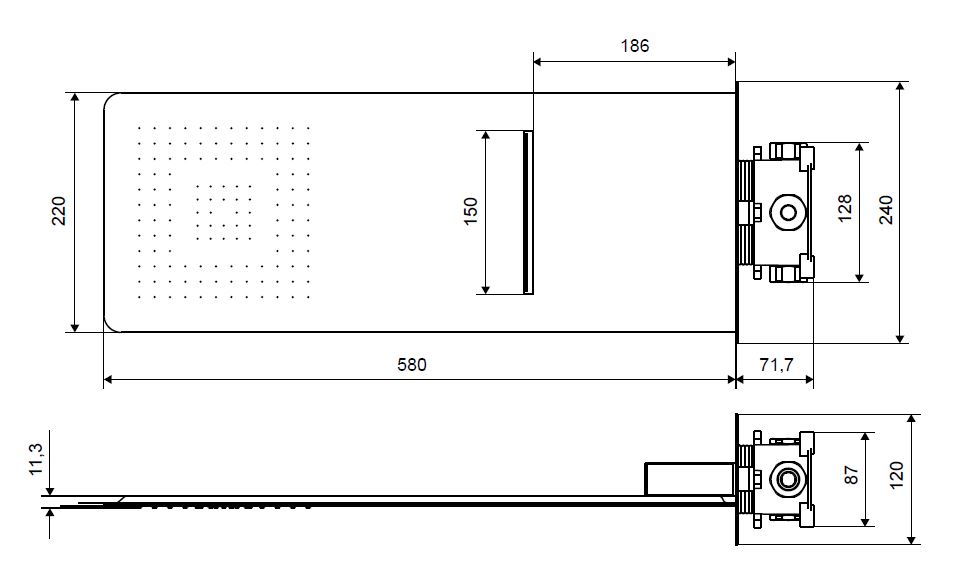 rys techniczny tabela