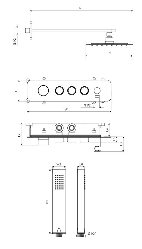 rys techniczny tabela