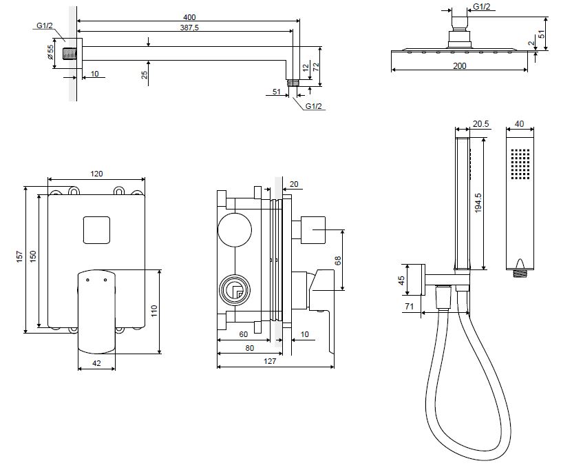 rys techniczny tabela