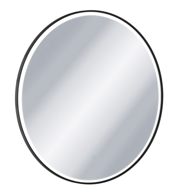 Excellent Corido lustro okrągłe LED 80 cm z matą grzewczą czarny mat (DOEX.CO080.BL)